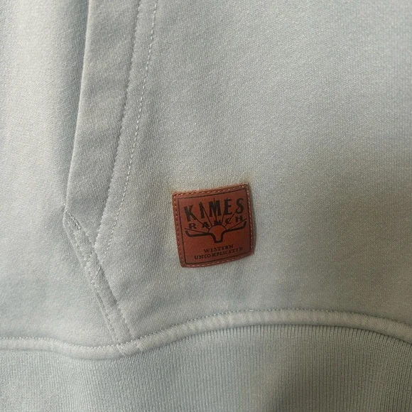 Kimes Ranch Light Blue Hoodie with Navy Logo!! - Picture 6 of 6